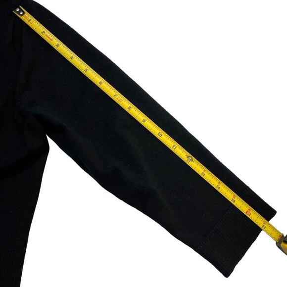 Calvin Klein Juniors Black Cardigan Sweater Size Large Open Front Cropped - Picture 5 of 10